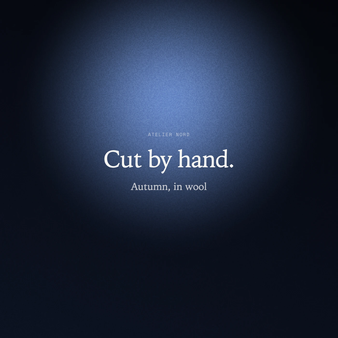 The same composition made yours: a cool night light and the words Cut by hand.